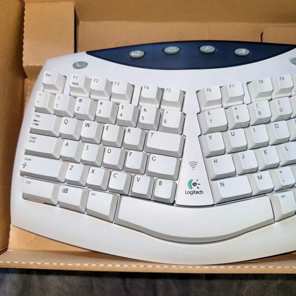 Logitech Cordless Desktop Pro Keyboard ONLY White Ergonomic Wireless Y-RB7